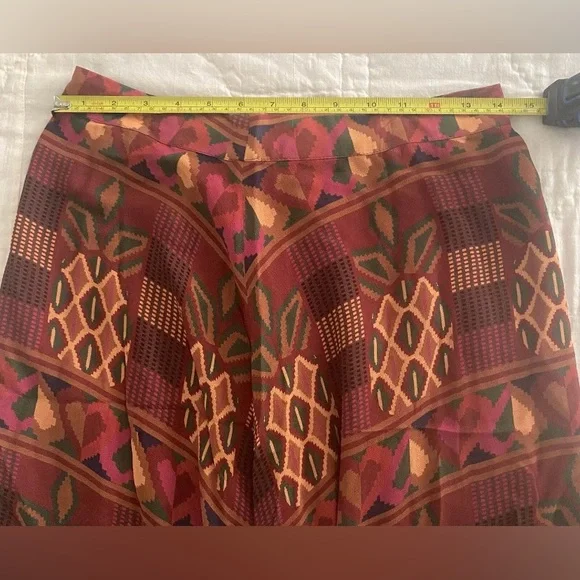 Anthropologie Farm Rio chiffon mini skirt Sz M Multicolor pineapple